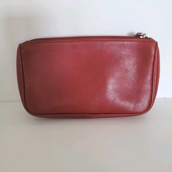 Vintage Coach Chunky Case Red Leather Wallet Cosmetic Pouch Small Good Condition - Picture 2 of 13